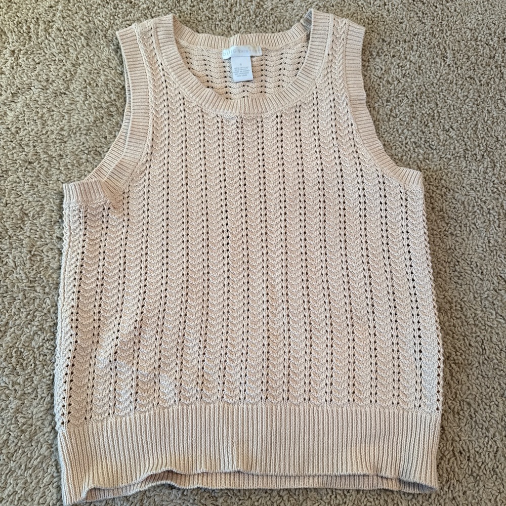 Design History Beige Knit Tank Top